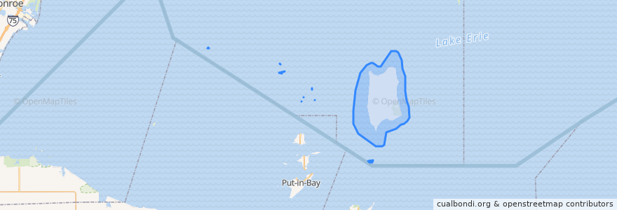 Mapa de ubicacion de Pelee Township.