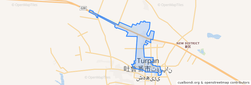 Mapa de ubicacion de 高昌路街道 قاراھوجا كوچا باشقارمىسى.