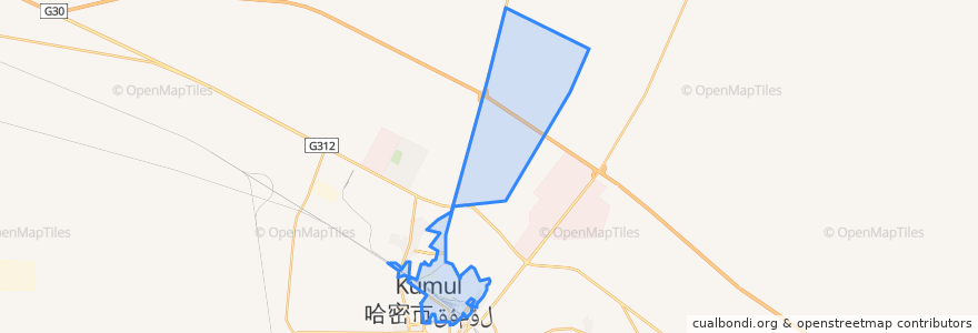 Mapa de ubicacion de 城北街道 شەھەر شىمالىي.