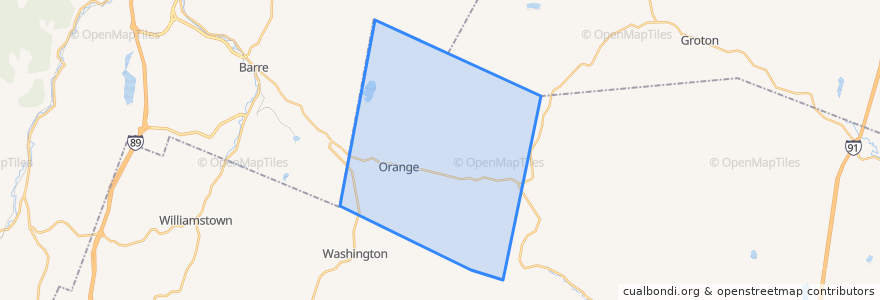 Mapa de ubicacion de Orange.