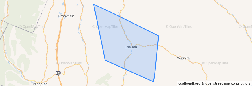 Mapa de ubicacion de Chelsea.