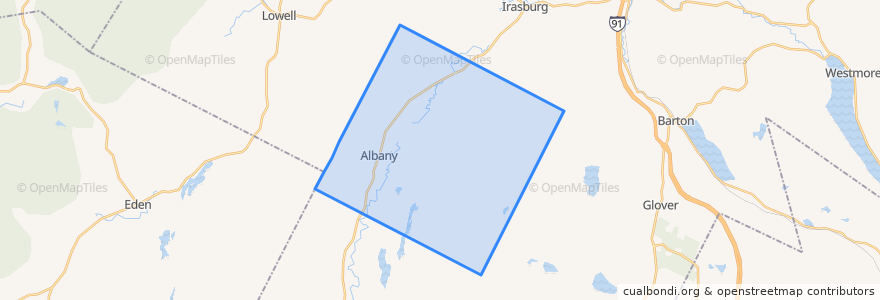 Mapa de ubicacion de Albany.