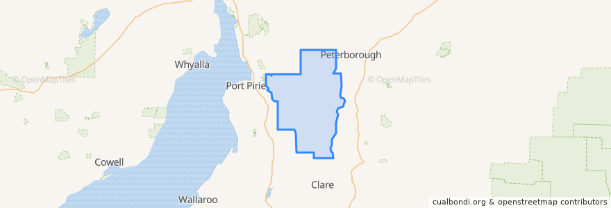 Mapa de ubicacion de Northern Areas Council.