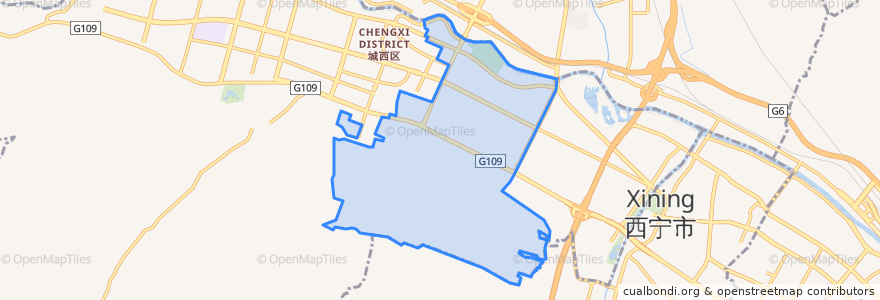 Mapa de ubicacion de 虎台街道.