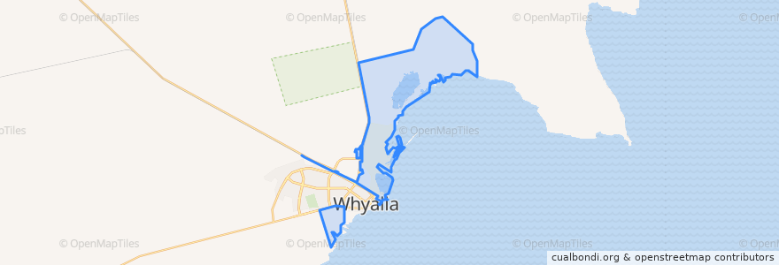 Mapa de ubicacion de Unincorporated Area Whyalla.