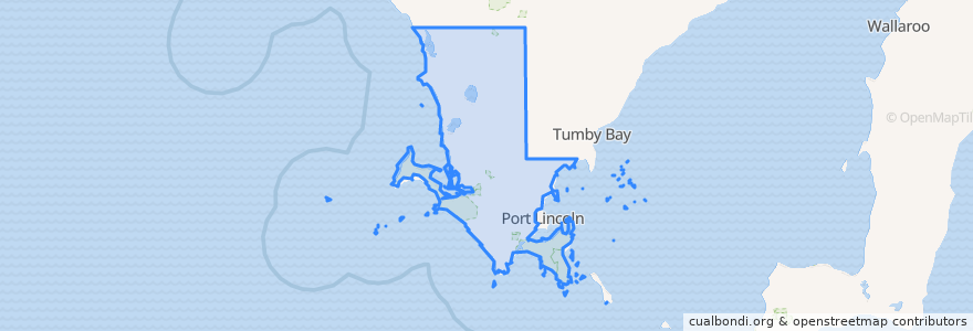 Mapa de ubicacion de The District Council of Lower Eyre Peninsula.