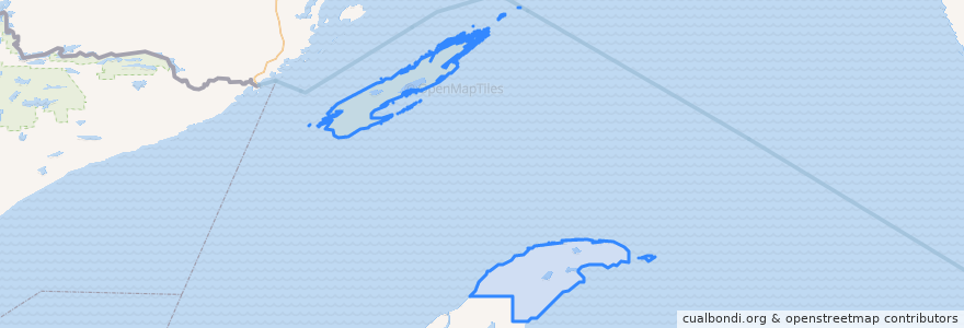 Mapa de ubicacion de Keweenaw County.