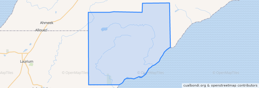 Mapa de ubicacion de Sherman Township.