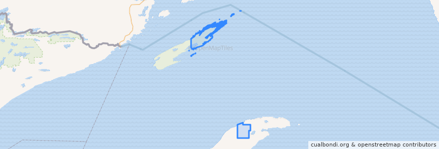 Mapa de ubicacion de Houghton Township.