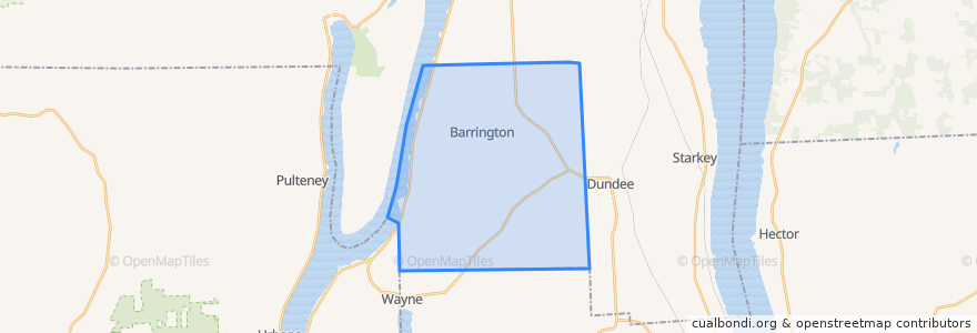 Mapa de ubicacion de Barrington Town.