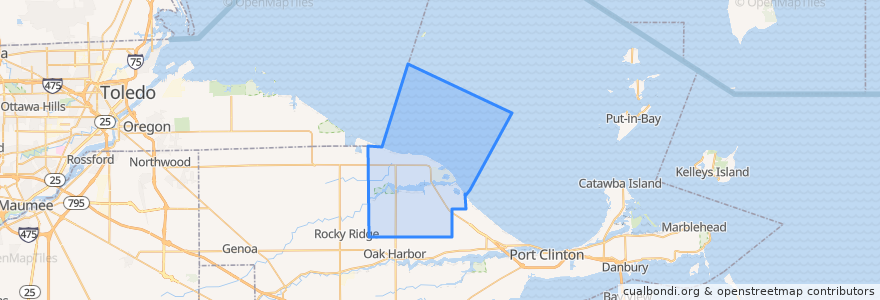 Mapa de ubicacion de Carroll Township.