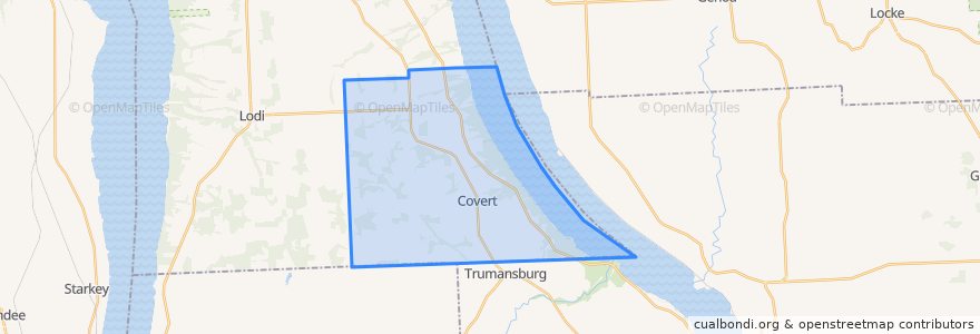 Mapa de ubicacion de Covert Town.