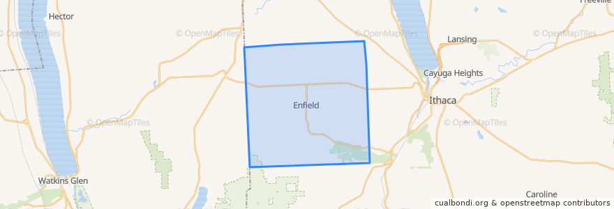 Mapa de ubicacion de Enfield Town.