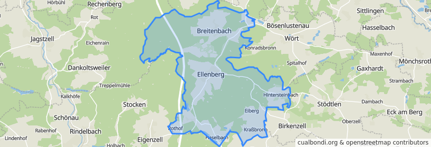 Mapa de ubicacion de Ellenberg.