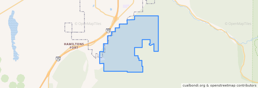 Mapa de ubicacion de Cedar Highlands.