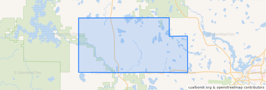 Mapa de ubicacion de Town of Cassian.