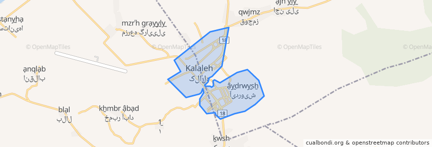 Mapa de ubicacion de شهر کلاله.