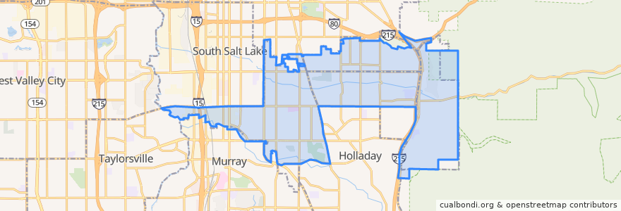 Mapa de ubicacion de Millcreek.