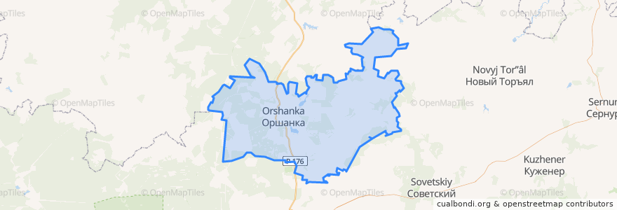 Mapa de ubicacion de Orshansky District.