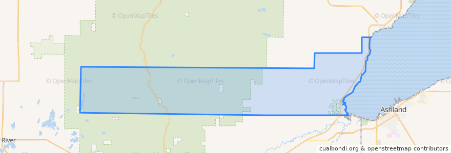 Mapa de ubicacion de Town of Barksdale.