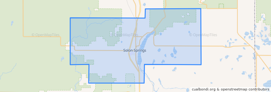 Mapa de ubicacion de Town of Solon Springs.