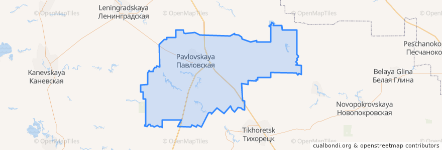 Mapa de ubicacion de Павловский район.