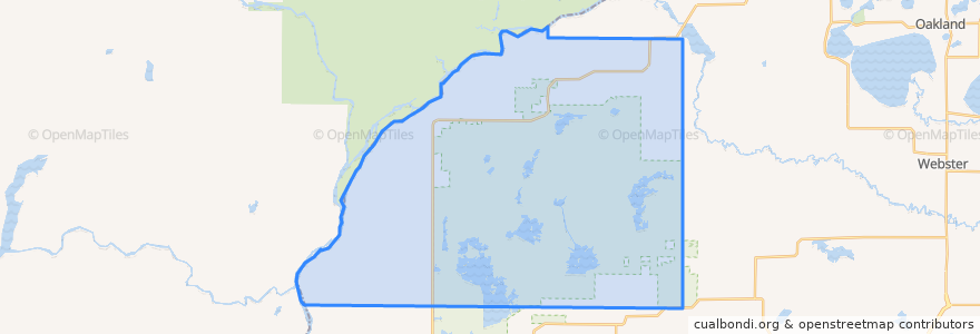 Mapa de ubicacion de Town of West Marshland.