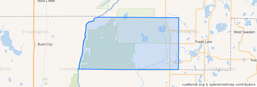 Mapa de ubicacion de Town of Anderson.