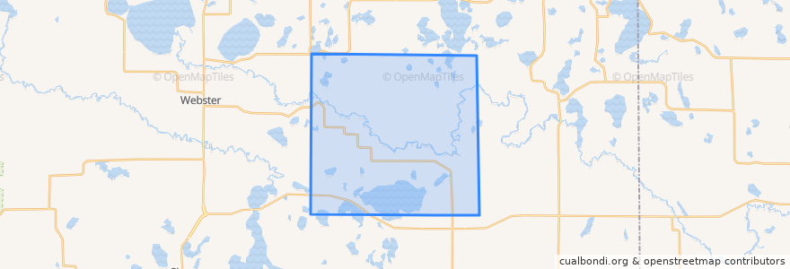 Mapa de ubicacion de Town of Sand Lake.