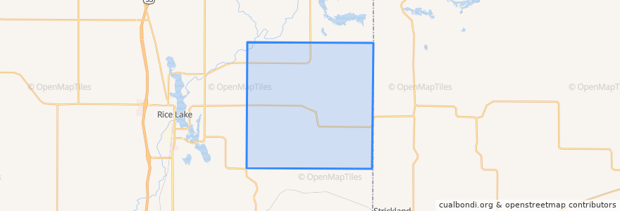 Mapa de ubicacion de Town of Doyle.