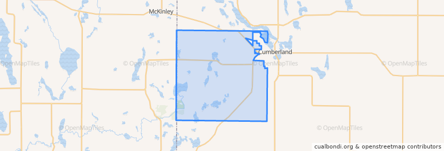 Mapa de ubicacion de Town of Crystal Lake.