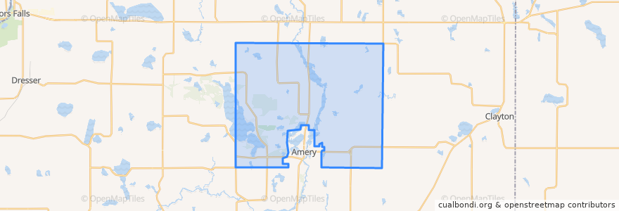 Mapa de ubicacion de Town of Lincoln.