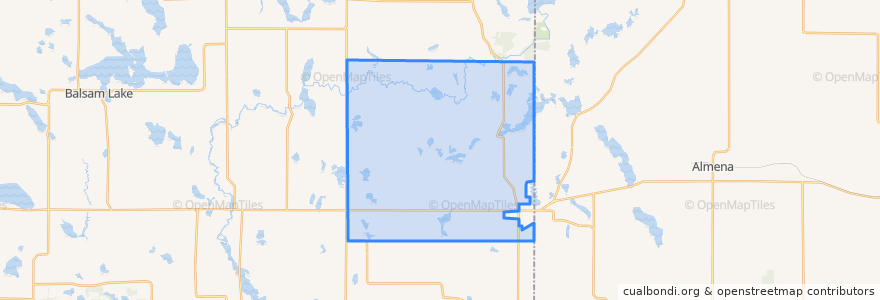Mapa de ubicacion de Town of Beaver.