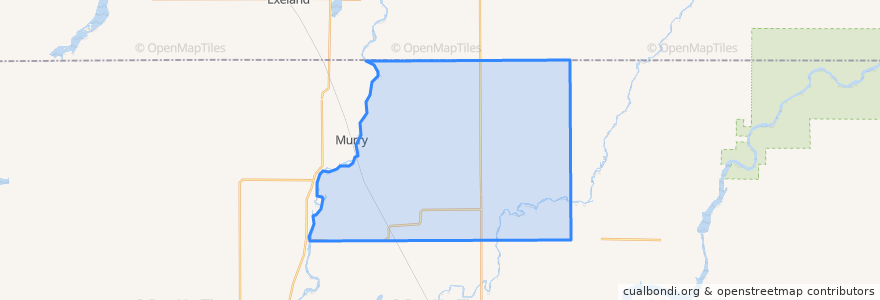 Mapa de ubicacion de Town of Hubbard.