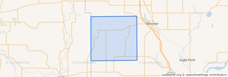 Mapa de ubicacion de Town of Cooks Valley.