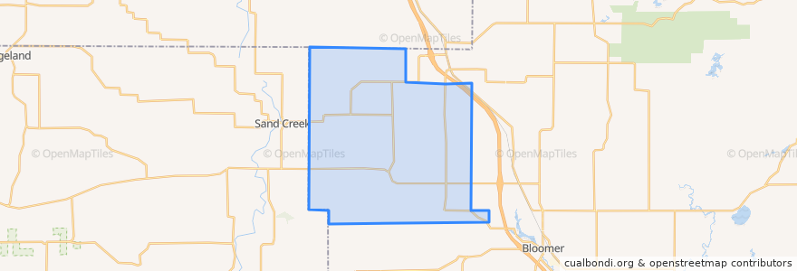 Mapa de ubicacion de Town of Auburn.