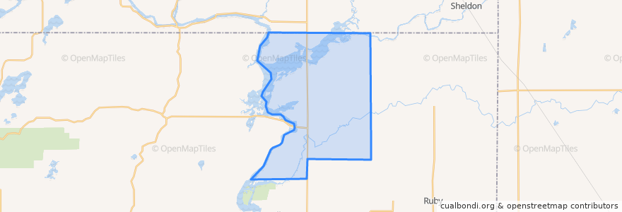 Mapa de ubicacion de Town of Lake Holcombe.