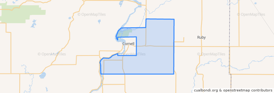 Mapa de ubicacion de Town of Estella.