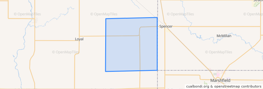 Mapa de ubicacion de Town of Sherman.