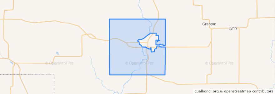 Mapa de ubicacion de Town of Pine Valley.