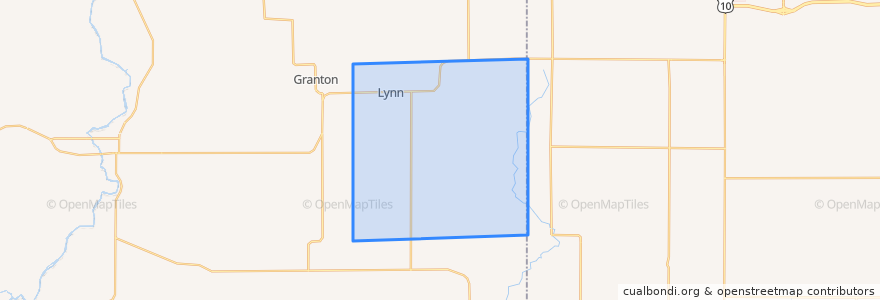 Mapa de ubicacion de Town of Lynn.