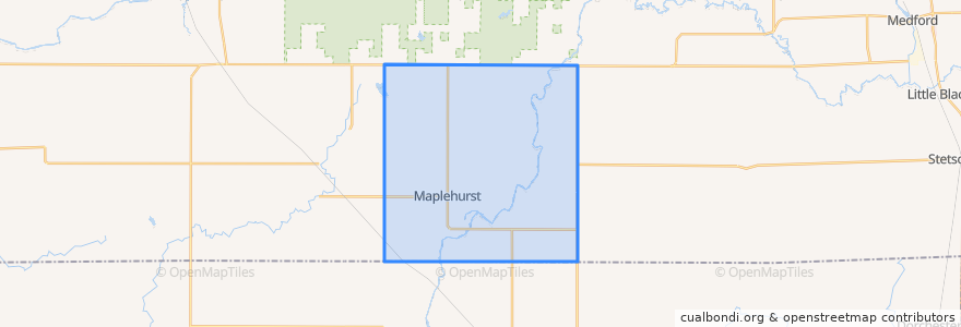 Mapa de ubicacion de Town of Maplehurst.