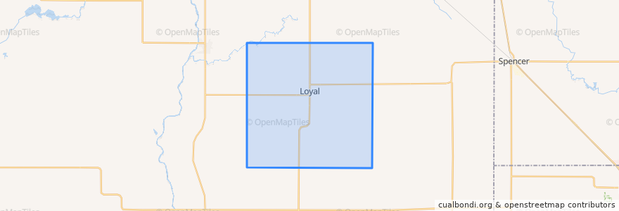 Mapa de ubicacion de Town of Loyal.