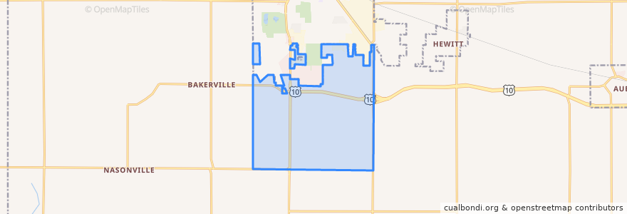 Mapa de ubicacion de Town of Cameron.