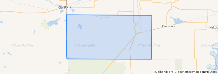 Mapa de ubicacion de Town of Remington.