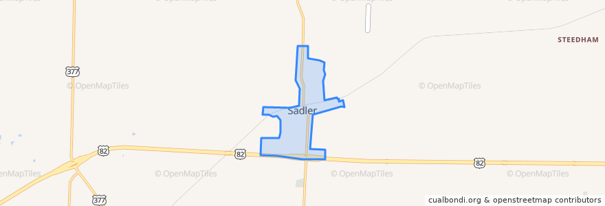 Mapa de ubicacion de Sadler.