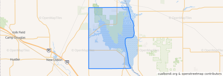 Mapa de ubicacion de Town of Germantown.