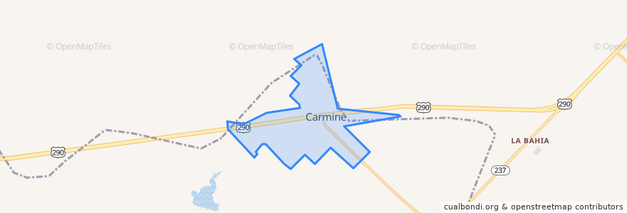 Mapa de ubicacion de Carmine.