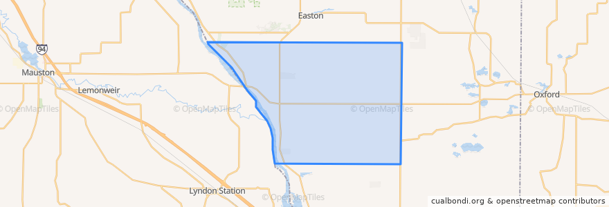 Mapa de ubicacion de Town of Springville.