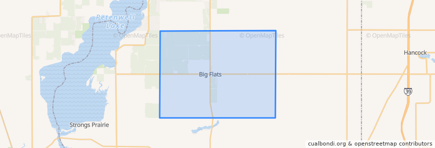 Mapa de ubicacion de Town of Big Flats.